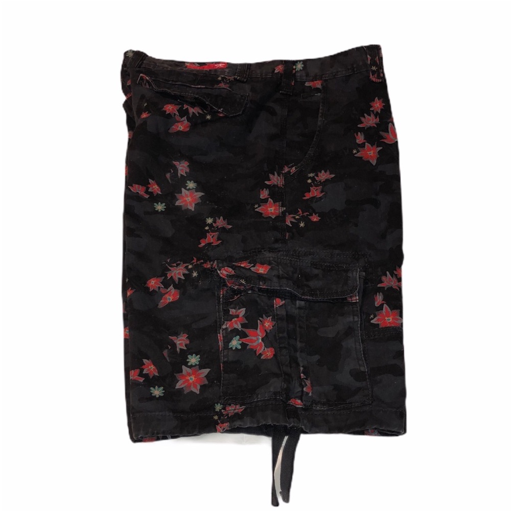 Jordan Craig Black Floral Camo Cargo Shorts 40